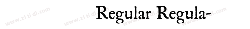 尔雅镇远舰 Regular Regula字体转换